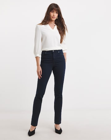 Simply Be Lexi Dark Indigo High Waist Super Soft Slim Leg Jeans