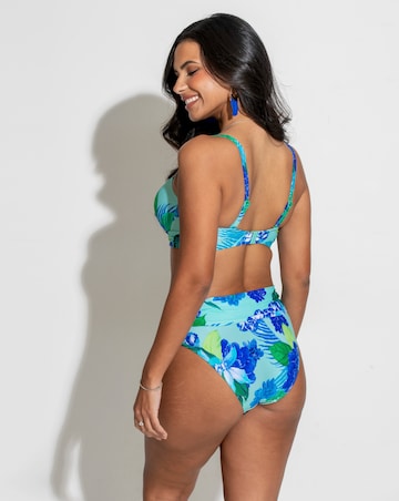 Pour Moi Free Spirit Foldover Bikini Brief Aqua Tropic