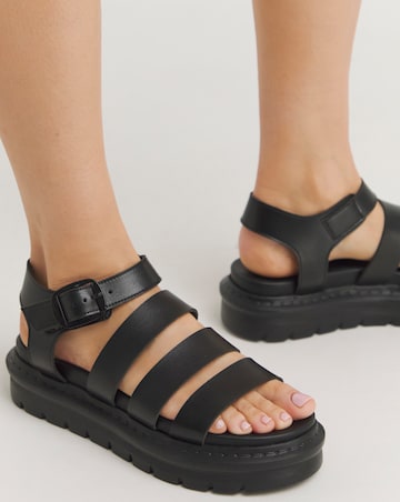 Heavenly Feet Saffron Fisherman Chunky Sandals Ex Wide Fit