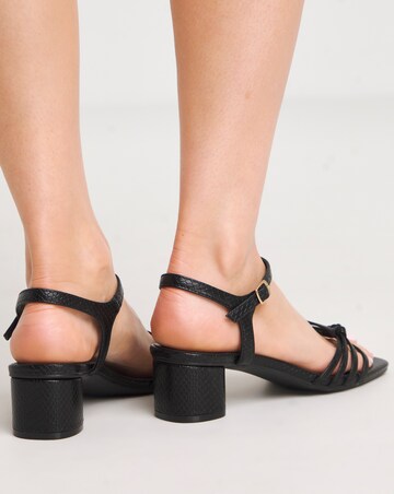 Wanda Strappy Flexible Sole Block Heeled Sandals Extra Wide EEE Fit