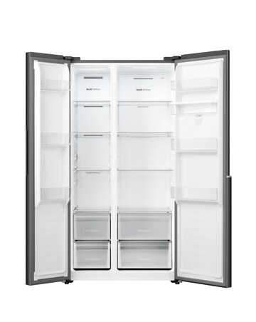 Fridgemaster MS91558DEB Non-Plumbed Total No Frost American Fridge Freezer Black