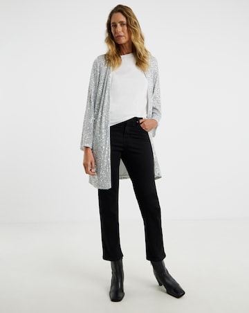Sequin Longline Cardi