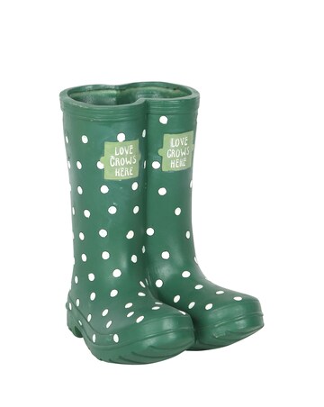 Green Welly Boot Planter