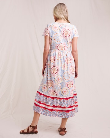 Julipa Border Print Pure Cotton Midi Dress