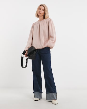 Bubble Sleeve Bubble Hem Top