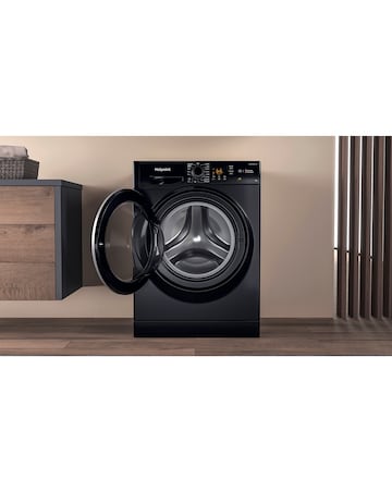 Hotpoint NSWM965CBSUKN, 9kg, 1600rpm Washing Machine - Black + install
