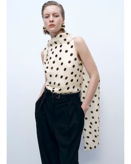 Mango Polka-Dot Blouse