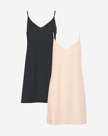 Pretty Secrets 2 Pack Full Slips Length 36in - Black/Almond