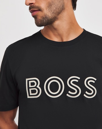 BOSS Short Sleeve Large Logo Black T-Shirt