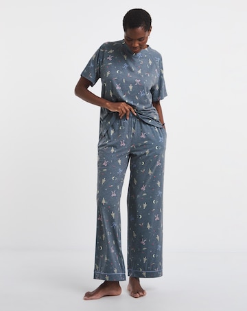 Pretty Lounge Vintage Christmas Print Pyjama Set