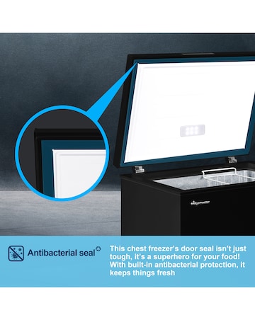 Fridgemaster MCF142EB 142L Chest Freezer - Black E Rated