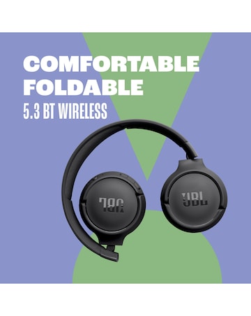 JBL Tune 520BT Wireless On-Ear Headphones - Black