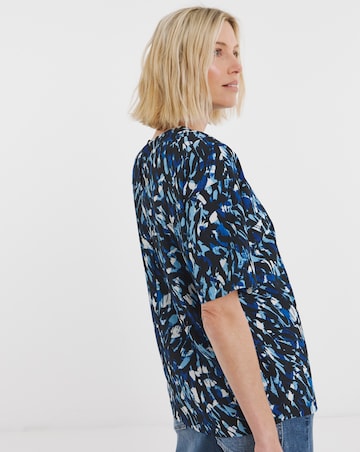 Printed Boxy Short Sleeve Top