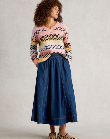 White Stuff Spacedye Pointelle Fairisle