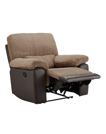 Harlow Fabric/Faux Leather Recliner Chair