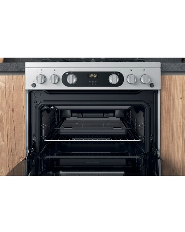 Hotpoint HDM67G0C2CX/UK Gas Double Cooker - Stainless Steel