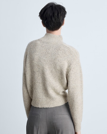 Mango Creme High Neck Sweater