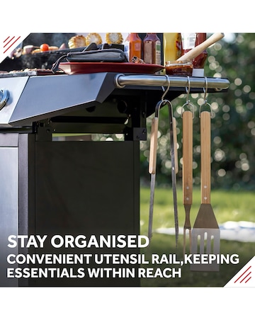 George Foreman 4+1 Burner Gas BBQ with Side Burner and Cover