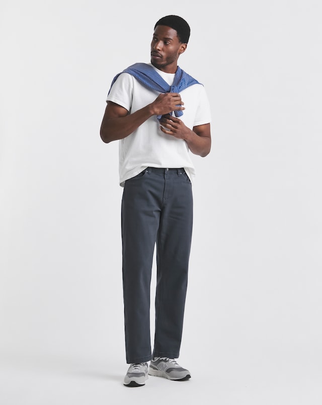 Union Blue Loose Fit Stretch Gabardine Jean