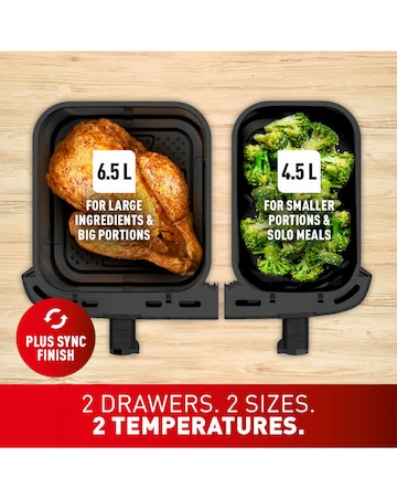 Tefal EY942HG0 Easy Fry XXL 11L Dual Basket Air Fryer