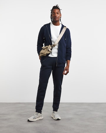 Navy Full Zip Hoodie Long