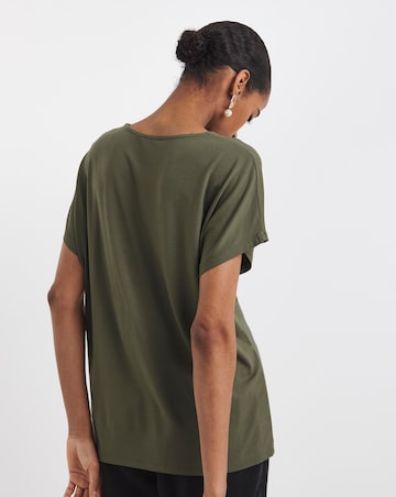 Khaki Embellished T-Shirt