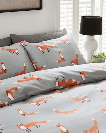 Fox Print Duvet Cover Set