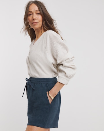 Pure Cotton Textured Co-ord Shorts