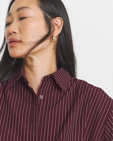 Stripe Oversized Long Sleeve Shirt