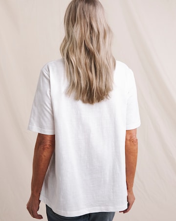 Julipa Pure Cotton Embroidered Pleated Top