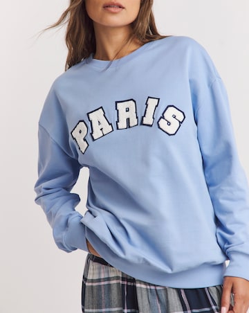 Paris Sweatshirt With Check Pyjama Trouser