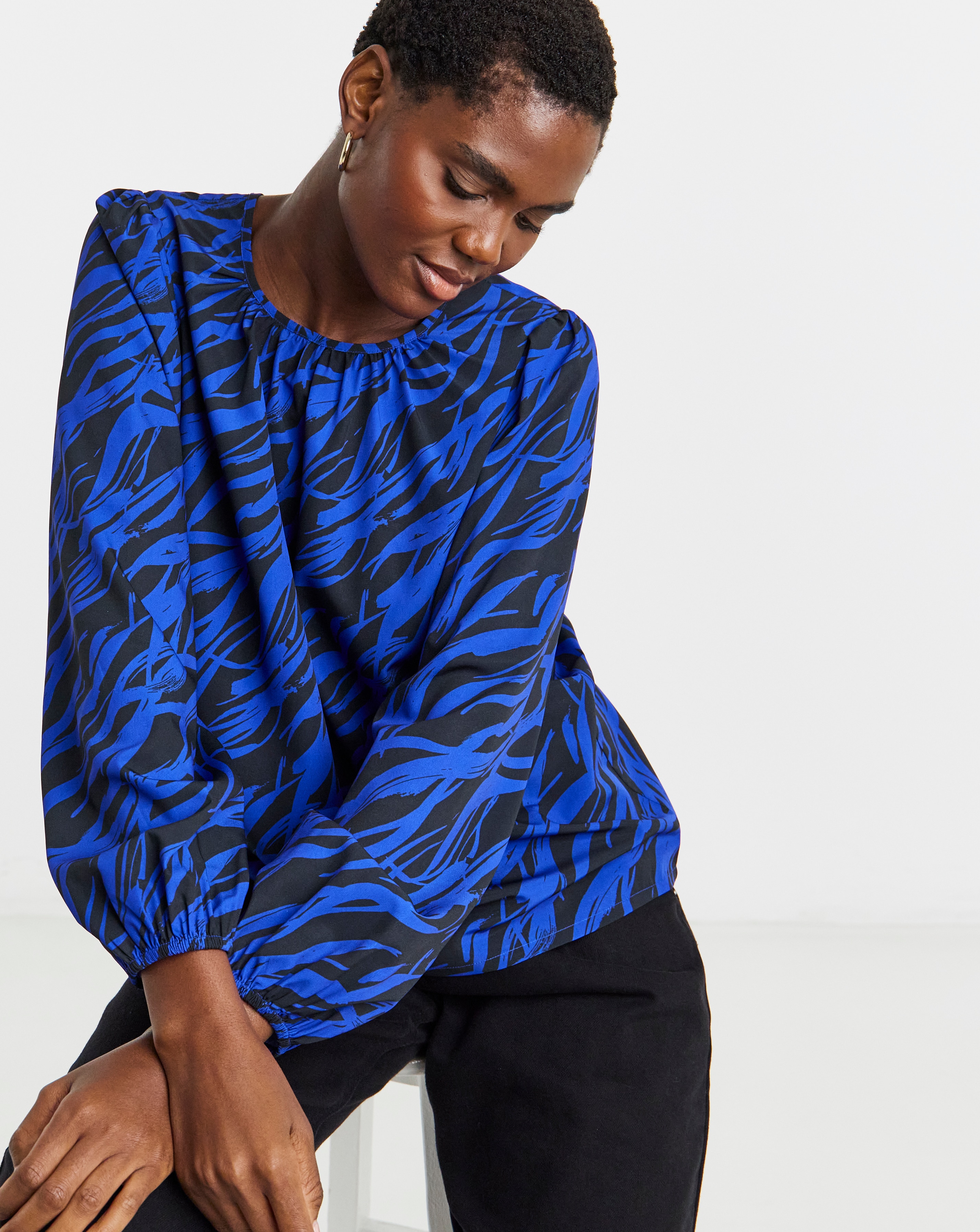 Square Neck Three Quarter Sleeve Top | JD Williams