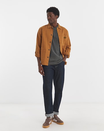 Short Sleeve Grandad T-Shirt Long Length- Burgundy