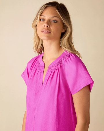 Ro&Zo Pink Chuck On Smocked Short Dress