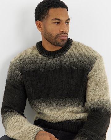 Jack & Jones Fade Space Dye Jumper - Black/Natural