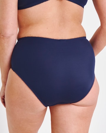 Pretty Secrets (2 Pack) Ella Lace Brief Knickers Navy/White