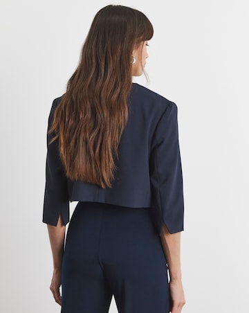 Joanna Hope Navy Cropped Jacket