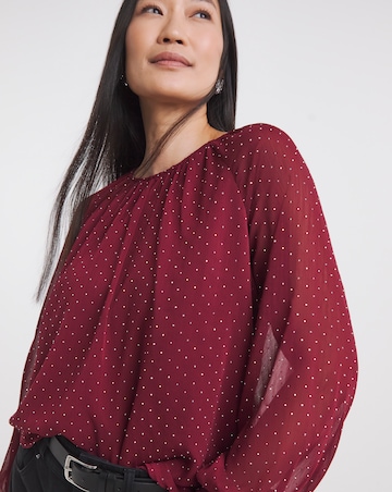 Diamante Spot Raglan Blouse