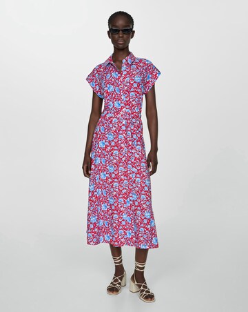 Mango Apple Floral Shirt Dress