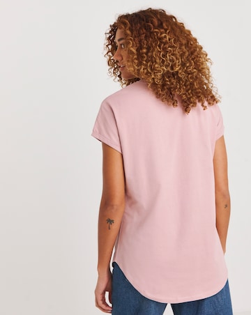 Blush Relaxed Short Sleeve Longline Top