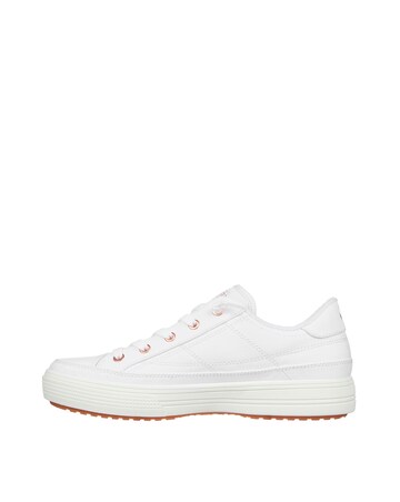 Skechers White Arch Fit Arcade Canvas Fashion Trainer-Standard Fit (D)