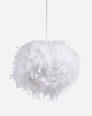 White Feather Easy Fit Pendant Shade