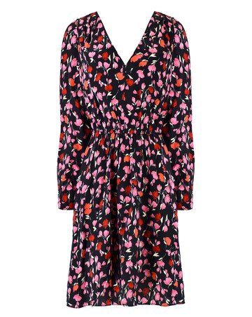 Ro&Zo Ditsy Rose Keyhole Dress