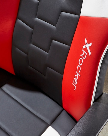 X Rocker Ocelot Gaming Desk and Saturn Junior Gaming Chair Bundle - Red