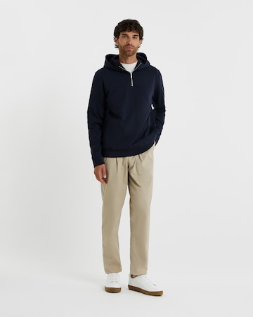 Folio Interlock 1/4 Zip Hoodie-Navy