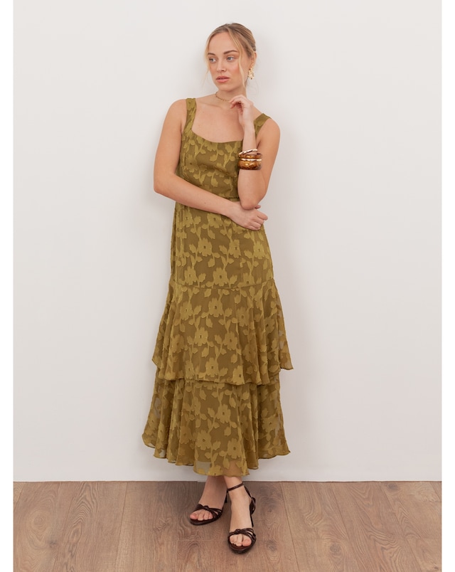 Anaya With Love Burnout Fabric Dress