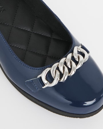 Heavenly Soles Marilyn Chain Trim Ballerina - Extra Wide Fit (EEE)