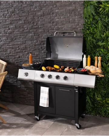 Charles Bentley 4 Burner Gas BBQ with Side Burner Bundle