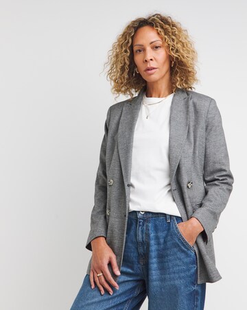 Charcoal Marl Double Breasted Blazer