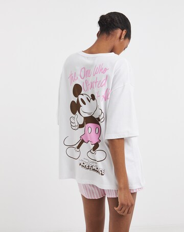 Mickey Mouse Cotton Seersucker Pyjama Shortie Set